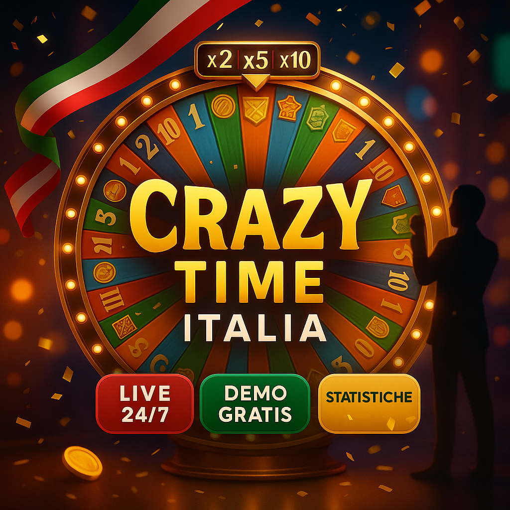 Ruota Crazy Time con 54 segmenti - 4 bonus round